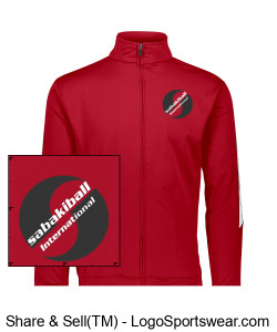Adult Warm-Up Jacket (Red) Design Zoom